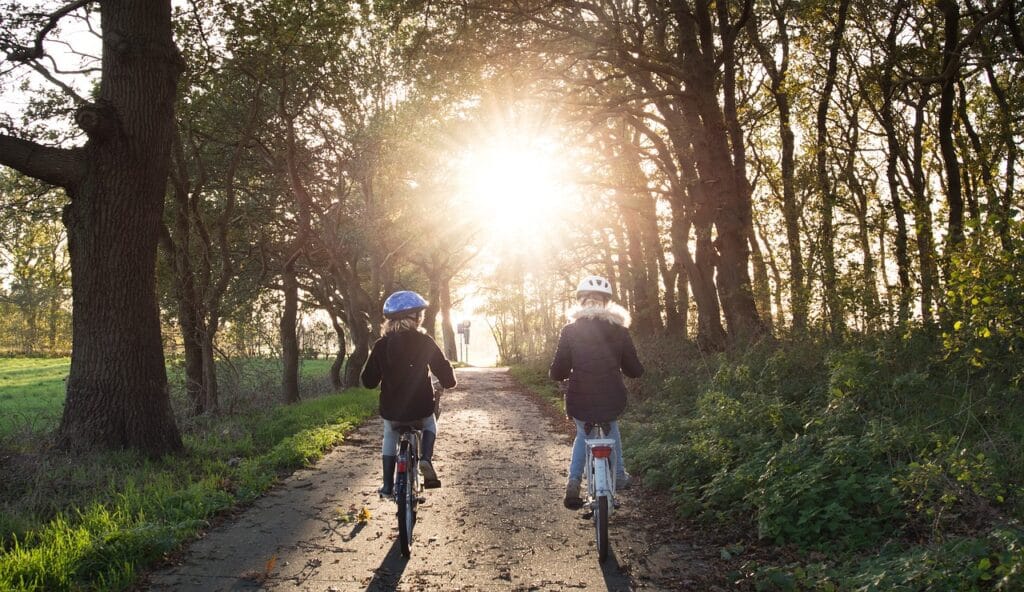 Family outdoor fitness activities for kids outdoor Family Rides on Bicycles